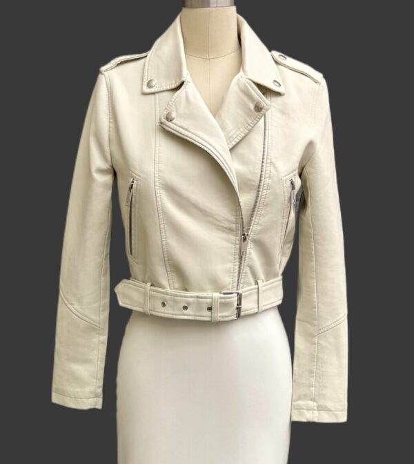 FAUX LEATHER JACKET SAGE LEATHER JACKET BRIDAL MOTO JACKET BRIDAL LEATHER JACKET OFF WHITE BRIDAL JACKET