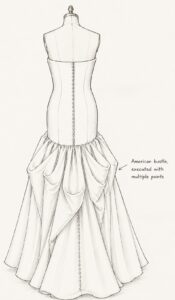 wedding dress Bustle