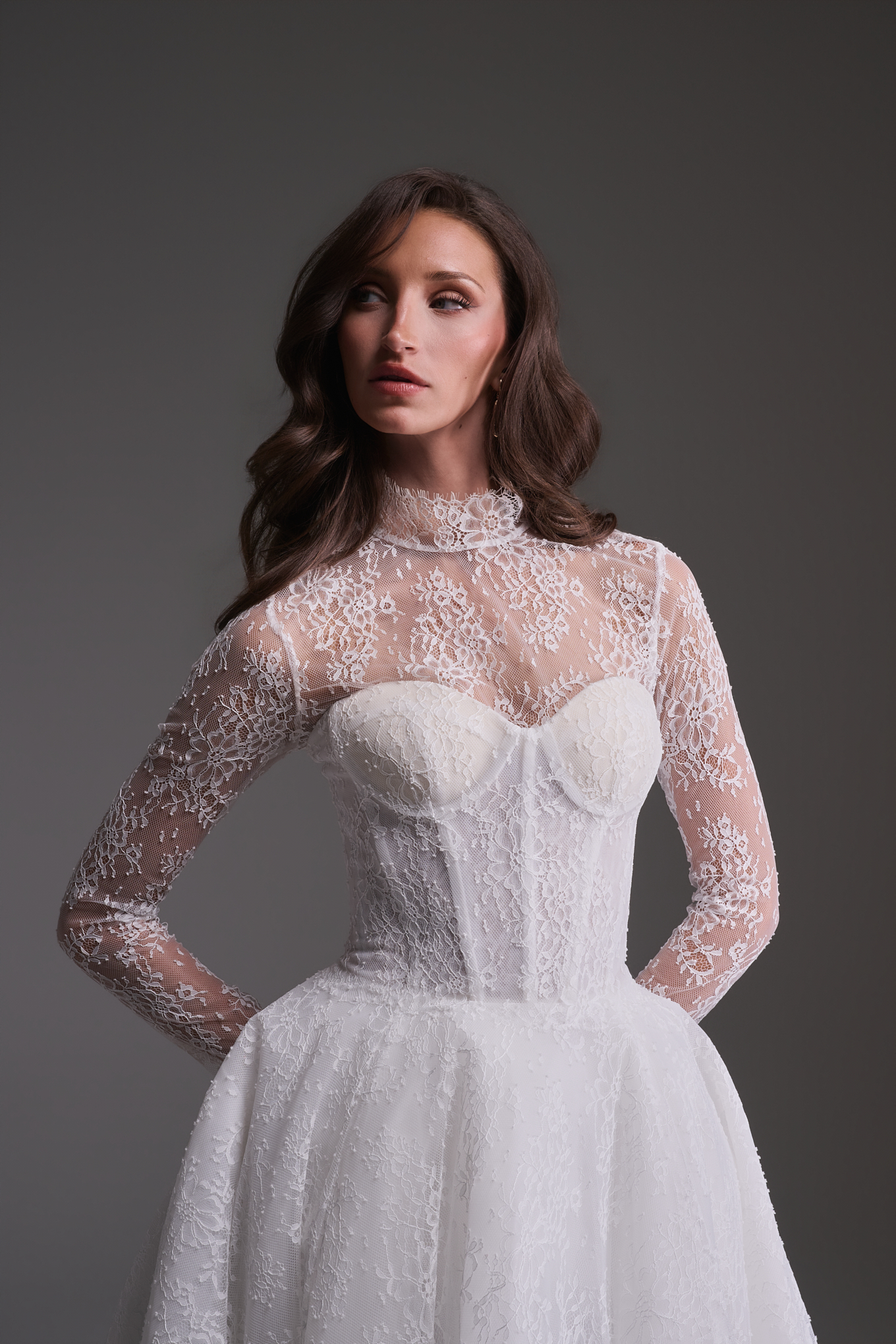 Amanda Wedding Dress Guillermo Pharis Wedding Dress Chantilly Lace Strapless A line Wedding dress